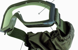 Tactical Ballistic Goggles - X1000 Black